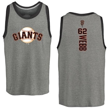 Men's San Francisco Giants Logan Webb ＃62 Backer Tank Heathered - Gray