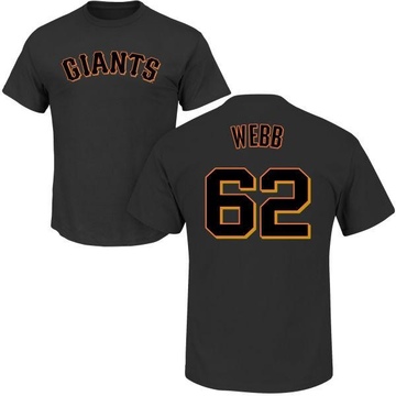 Men's San Francisco Giants Logan Webb ＃62 Roster Name & Number T-Shirt - Black