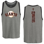 Men's San Francisco Giants Luis Matos ＃29 Backer Tank Heathered - Gray