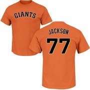 Men's San Francisco Giants Luke Jackson ＃77 Roster Name & Number T-Shirt - Orange