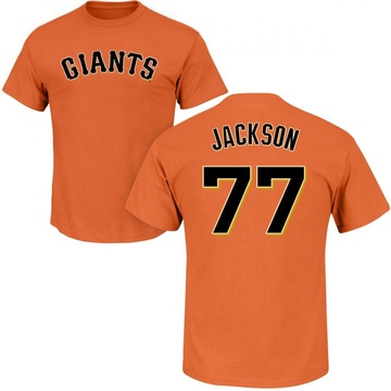 Men's San Francisco Giants Luke Jackson ＃77 Roster Name & Number T-Shirt - Orange