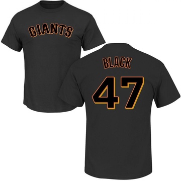 Men's San Francisco Giants Mason Black ＃47 Mason Roster Name & Number T-Shirt - Black