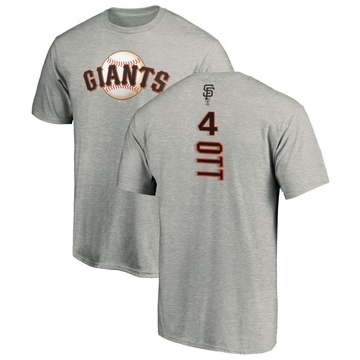 Men's San Francisco Giants Mel Ott ＃4 Backer T-Shirt Ash