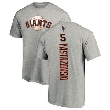 Men's San Francisco Giants Mike Yastrzemski ＃5 Backer T-Shirt Ash