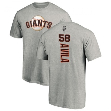 Men's San Francisco Giants Nick Avila ＃58 Backer T-Shirt Ash