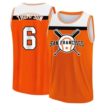 Men's San Francisco Giants Robby Thompson ＃6 Legend Baseball Tank Top - Orange/White