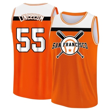 Men's San Francisco Giants Tim Lincecum ＃55 Legend Baseball Tank Top - Orange/White