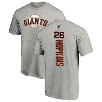 Men's San Francisco Giants TJ Hopkins ＃26 Backer T-Shirt Ash