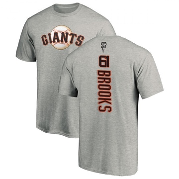 Men's San Francisco Giants Trenton Brooks ＃61 Backer T-Shirt Ash