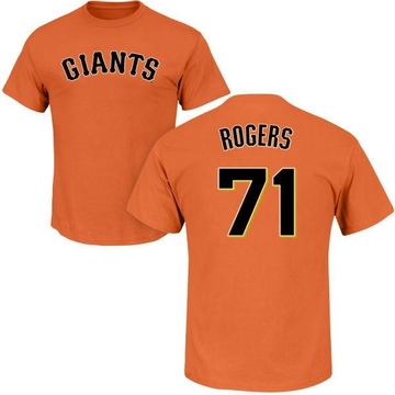 Men's San Francisco Giants Tyler Rogers ＃71 Roster Name & Number T-Shirt - Orange