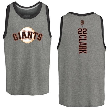 Men's San Francisco Giants Will Clark ＃22 Backer Tank Heathered - Gray