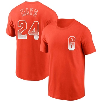 Men's San Francisco Giants Willie Mays ＃24 City Connect Name & Number T-Shirt - Orange