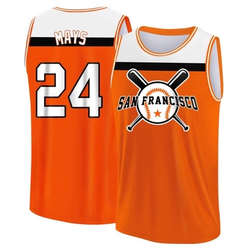 Men's San Francisco Giants Willie Mays ＃24 Legend Baseball Tank Top - Orange/White