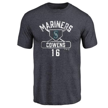 Men's Seattle Mariners Al Cowens ＃16 Base Runner T-Shirt - Navy