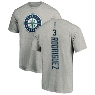 Men's Seattle Mariners Alex Rodriguez ＃3 Backer T-Shirt Ash