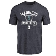 Men's Seattle Mariners Alex Rodriguez ＃3 Base Runner T-Shirt - Navy