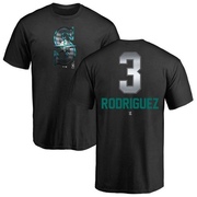 Men's Seattle Mariners Alex Rodriguez ＃3 Midnight Mascot T-Shirt - Black