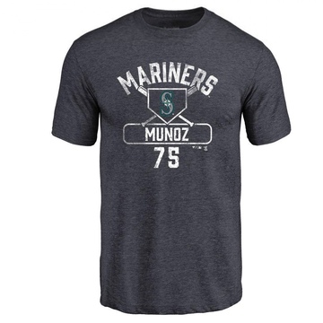 Men's Seattle Mariners Andres Munoz ＃75 Base Runner T-Shirt - Navy