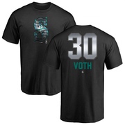 Men's Seattle Mariners Austin Voth ＃30 Midnight Mascot T-Shirt - Black