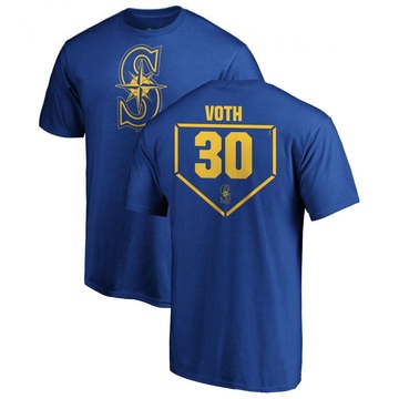 Men's Seattle Mariners Austin Voth ＃30 RBI T-Shirt - Royal