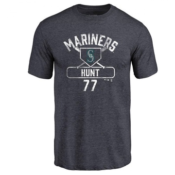 Men's Seattle Mariners Blake Hunt ＃77 Base Runner T-Shirt - Navy