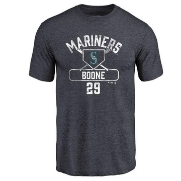 Men's Seattle Mariners Bret Boone ＃29 Base Runner T-Shirt - Navy