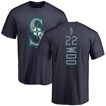 Men's Seattle Mariners Bryan Woo ＃22 Backer T-Shirt - Navy