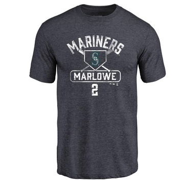 Men's Seattle Mariners Cade Marlowe ＃2 Base Runner T-Shirt - Navy