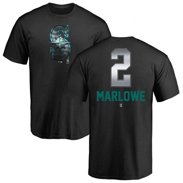 Men's Seattle Mariners Cade Marlowe ＃2 Midnight Mascot T-Shirt - Black