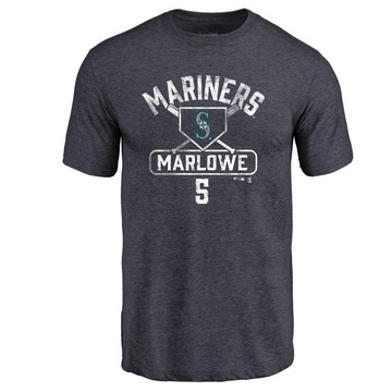 Men's Seattle Mariners Cade Marlowe ＃5 Base Runner T-Shirt - Navy