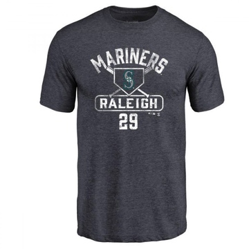 Men's Seattle Mariners Cal Raleigh ＃29 Base Runner T-Shirt - Navy