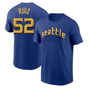 Men's Seattle Mariners Carlos Ruiz ＃52 2023 City Connect Name & Number T-Shirt - Royal