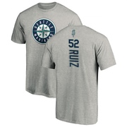 Men's Seattle Mariners Carlos Ruiz ＃52 Backer T-Shirt Ash