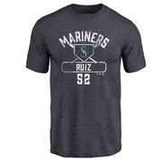 Men's Seattle Mariners Carlos Ruiz ＃52 Base Runner T-Shirt - Navy