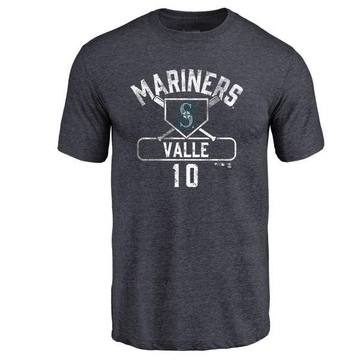 Men's Seattle Mariners Dave Valle ＃10 Base Runner T-Shirt - Navy