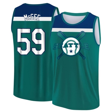 Men's Seattle Mariners Easton McGee ＃59 Legend Baseball Tank Top - Aqua/Blue