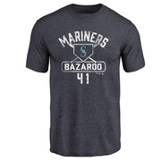 Men's Seattle Mariners Eduard Bazardo ＃41 Base Runner T-Shirt - Navy