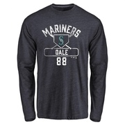 Men's Seattle Mariners Elijah Dale ＃88 Base Runner Long Sleeve T-Shirt - Navy