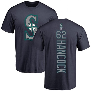 Men's Seattle Mariners Emerson Hancock ＃62 Backer T-Shirt - Navy