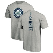 Men's Seattle Mariners Evan White ＃12 Backer T-Shirt Ash