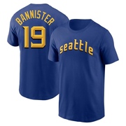 Men's Seattle Mariners Floyd Bannister ＃19 2023 City Connect Name & Number T-Shirt - Royal