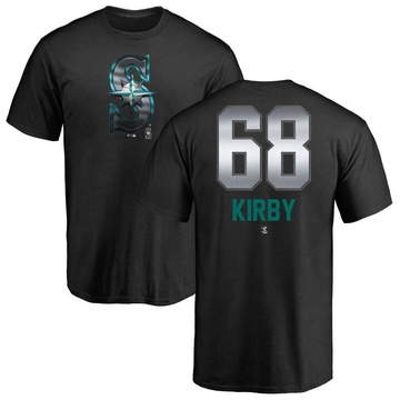 Men's Seattle Mariners George Kirby ＃68 Midnight Mascot T-Shirt - Black