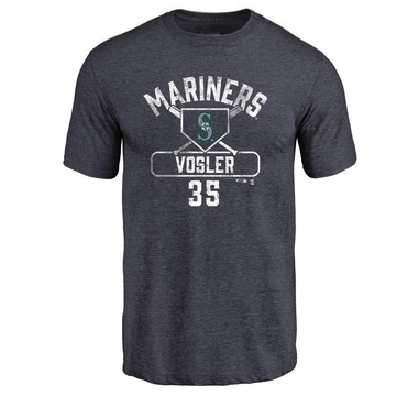 Men's Seattle Mariners Jason Vosler ＃35 Base Runner T-Shirt - Navy