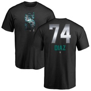 Men's Seattle Mariners Jhonathan Diaz ＃74 Midnight Mascot T-Shirt - Black