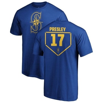 Men's Seattle Mariners Jim Presley ＃17 RBI T-Shirt - Royal