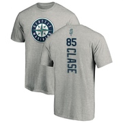 Men's Seattle Mariners Jonatan Clase ＃85 Backer T-Shirt Ash