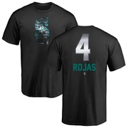 Men's Seattle Mariners Josh Rojas ＃4 Midnight Mascot T-Shirt - Black