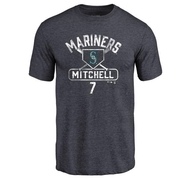 Men's Seattle Mariners Kevin Mitchell ＃7 Base Runner T-Shirt - Navy