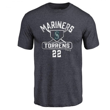 Men's Seattle Mariners Luis Torrens ＃22 Base Runner T-Shirt - Navy