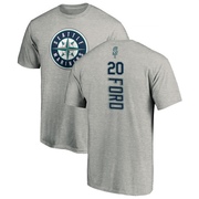 Men's Seattle Mariners Mike Ford ＃20 Backer T-Shirt Ash